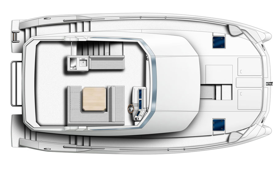 Leopard 45 Catamaran Layout